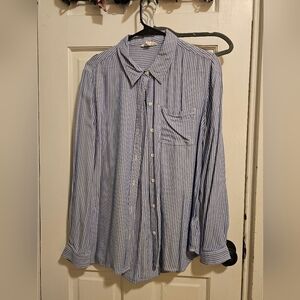 Women's Blue Striped Shirt